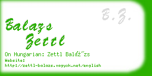 balazs zettl business card